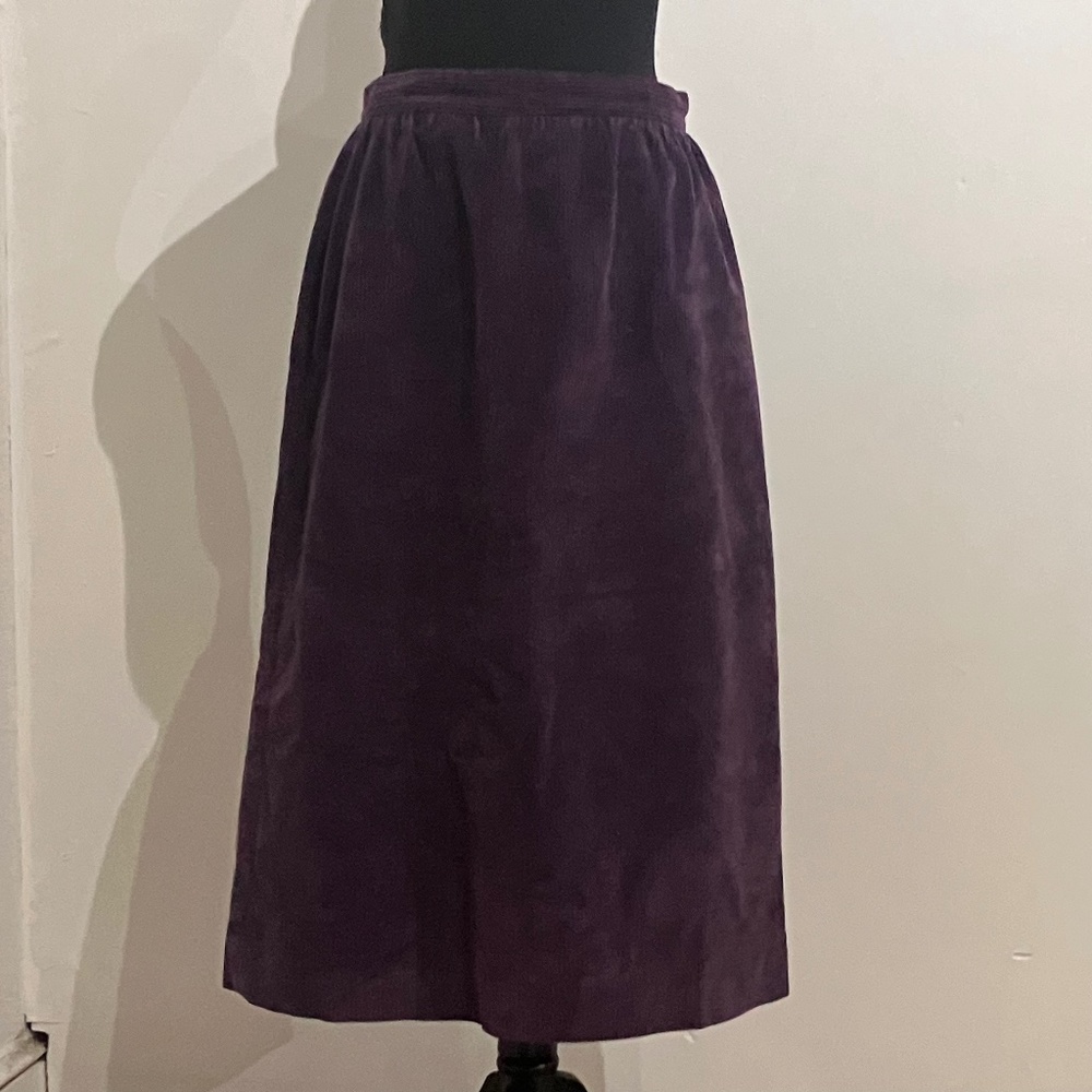 Purple corduroyed, pencil skirt